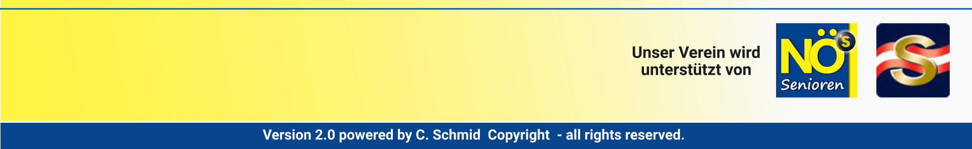 Version 2.0 powered by C. Schmid  Copyright  - all rights reserved. Unser Verein wird  unterstützt von